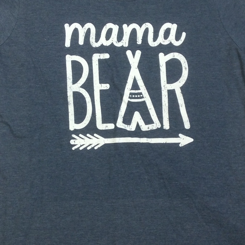 Mama Bear T-Shirt Size XL Short Sleeve Blue